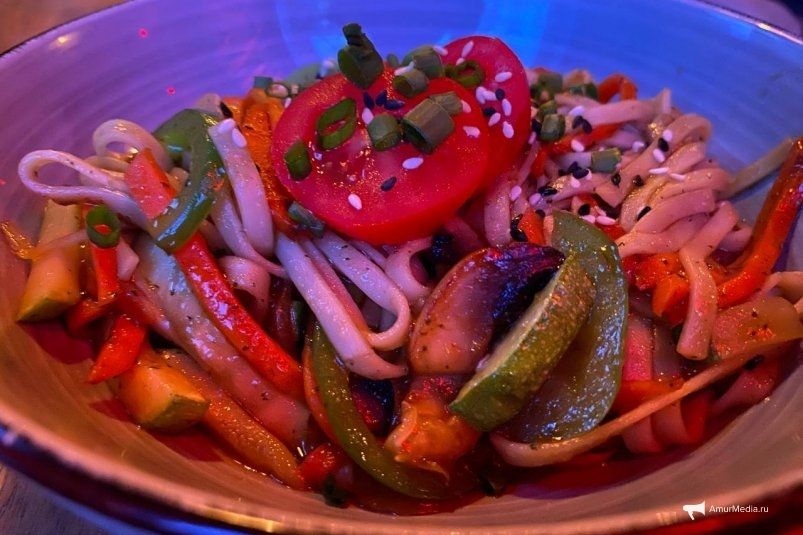 Рецепт удона с мясом и овощами