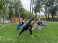 Сегодня на благоустроенных площадках старого озера, впервые прошла открытая тренировка по стретчингу!
