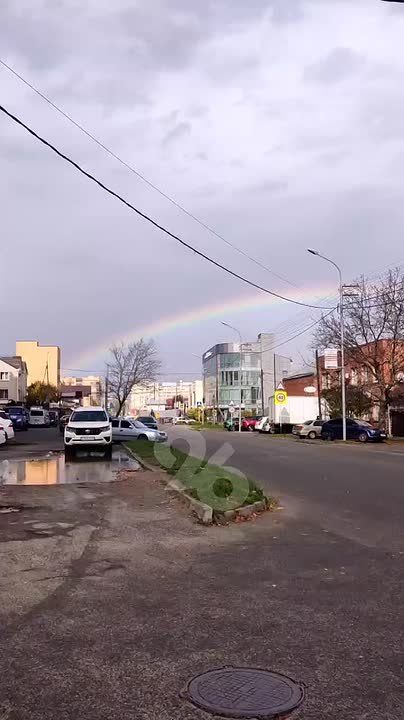 Радуга выглянула после небольшого дождя в Ставрополе