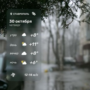 Погода в Ставрополе 30 октября