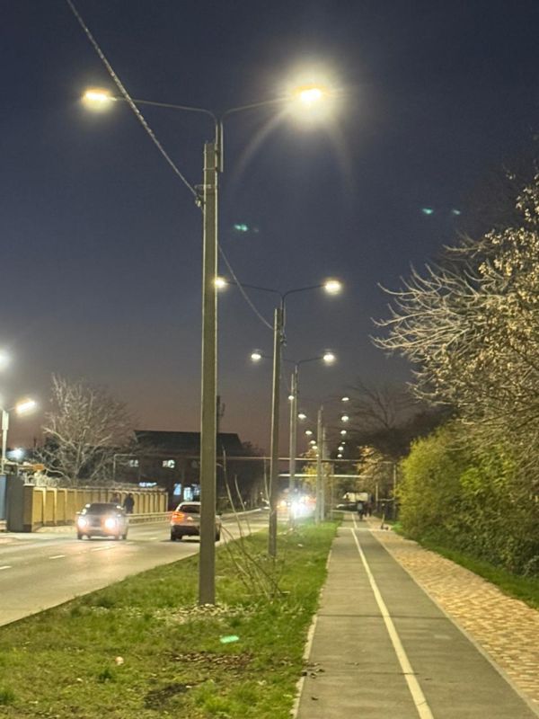 В Ставрополе на улице 1-й Промышленной появилось более 60 уличных фонарей