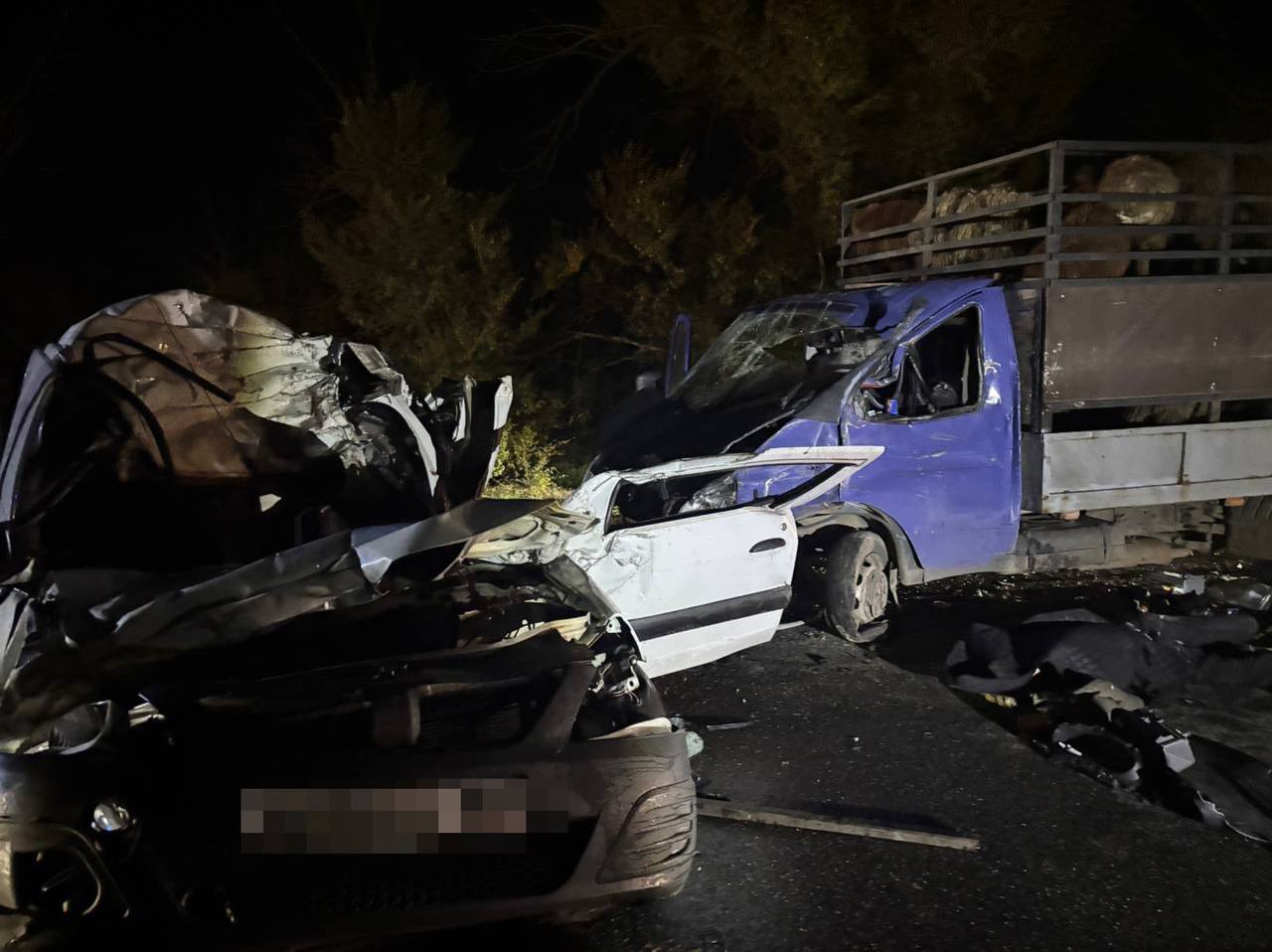 В Левокумском округе автоинспекторы выясняют причины встречного столкновения, в котором погибли 2 человека