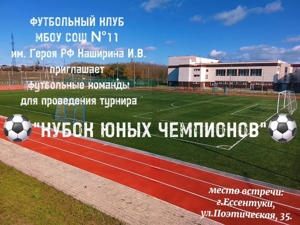 ПРИГЛАШАЕМ НА ТУРНИР «КУБОК ЮНЫХ ЧЕМПИОНОВ»!