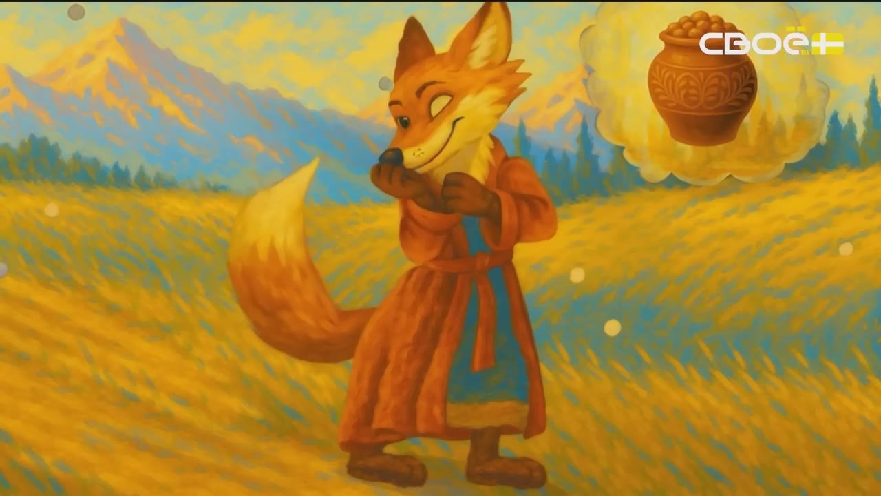 Вашему вниманию — оживлённая сказка «Волк, лиса и медведь»!