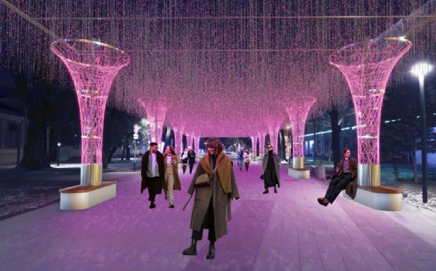 Световой тоннель установят к Новому году в Ставрополе