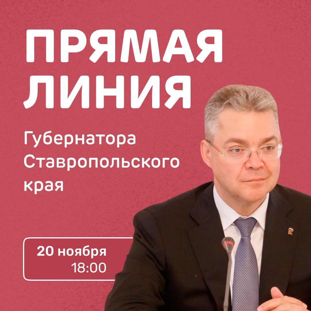 Прямая линия губернатора Владимира Владимирова пройдёт 20 ноября