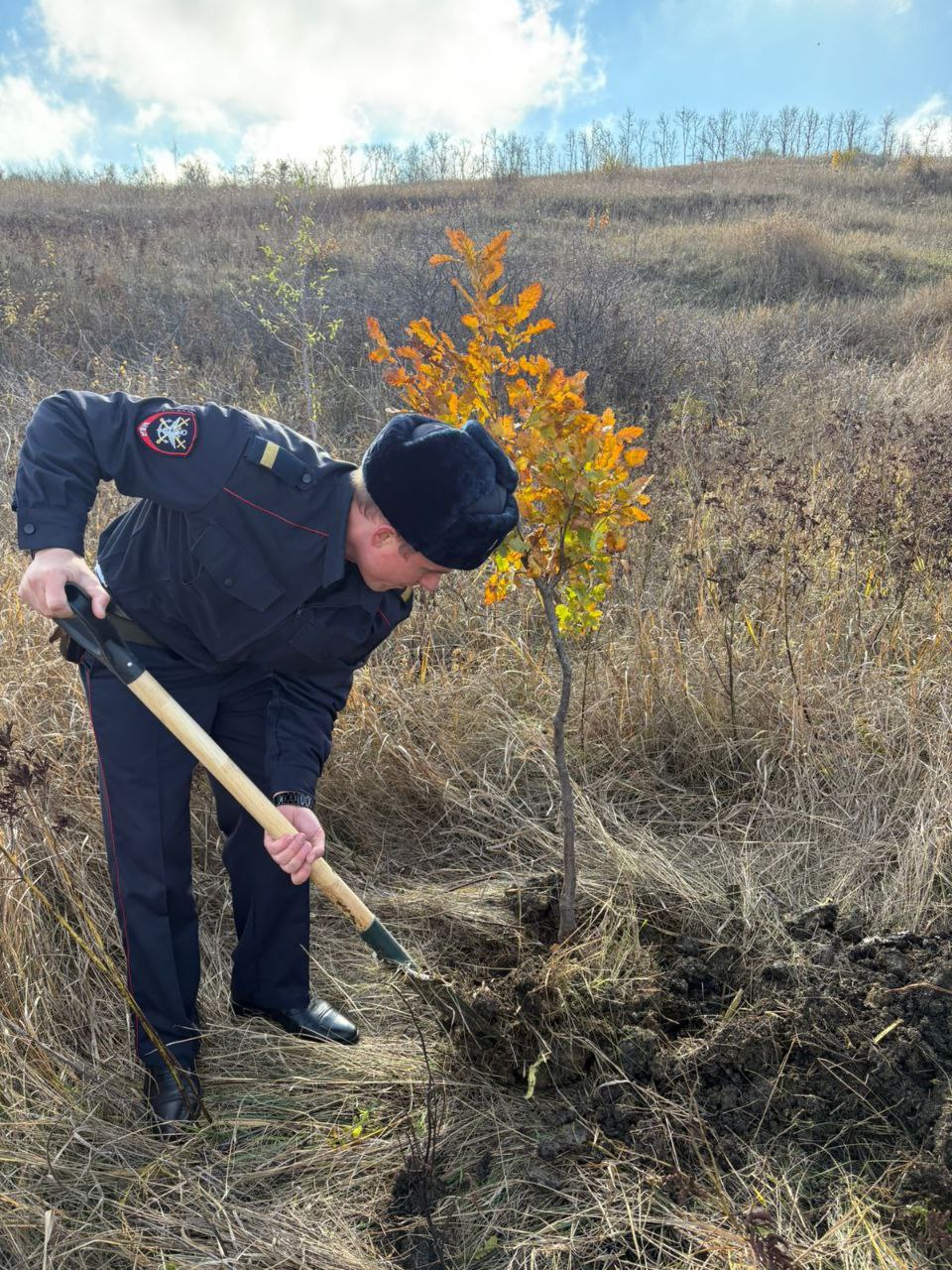 Сотрудники Ставропольского линейного отдела МВД России на транспорте приняли активное участие в масштабной экологической акции по озеленению склона в микрорайоне Чапаевка Сотрудники Ставропольского линейного отдела МВД России на транспорте приняли активное участие в масштабной экологической акции по озеленению склона в микрорайоне Чапаевка