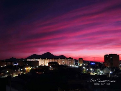 Потрясный ноябрьский рассвет на Кавминводах