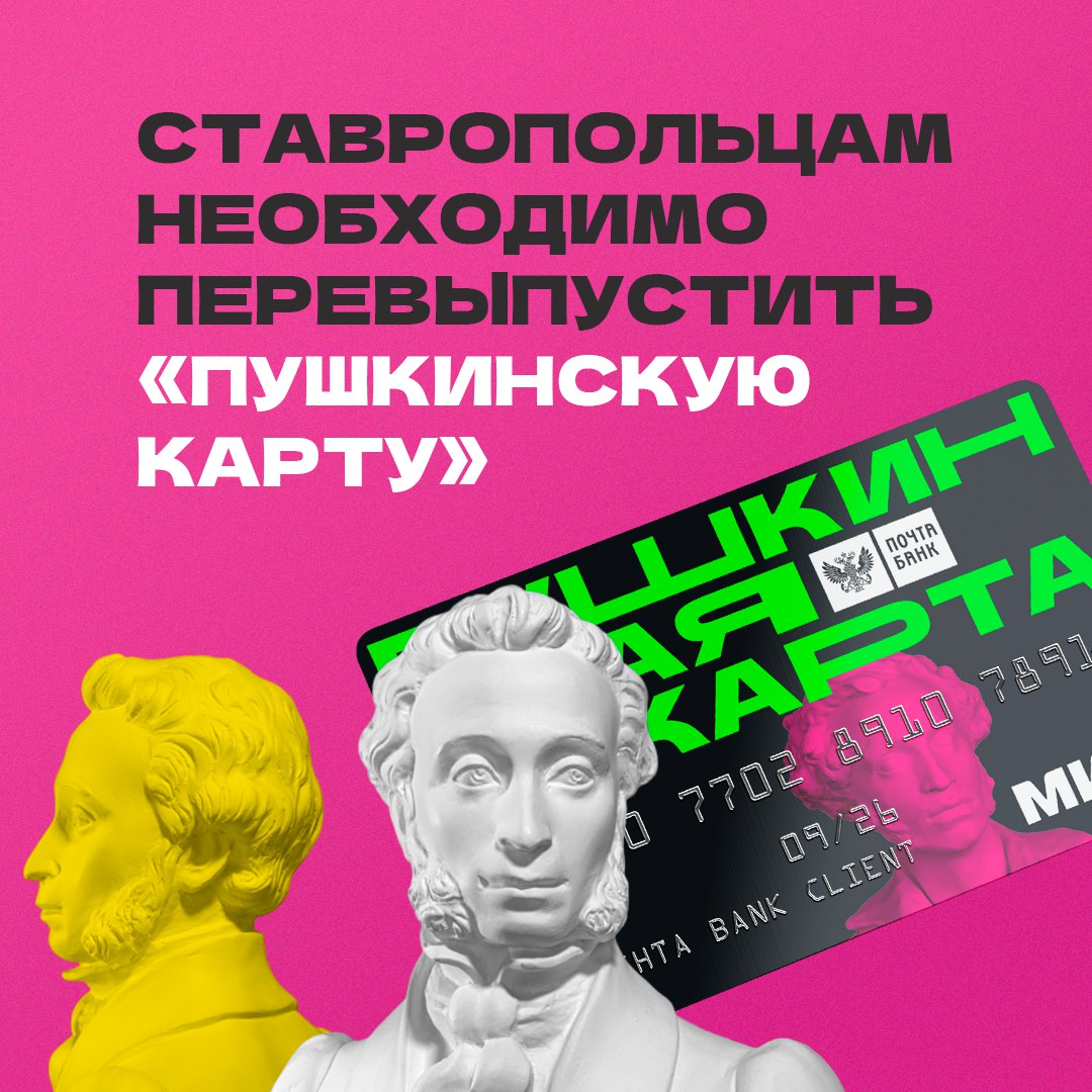 Молодежи Ставрополья необходимо перевыпустить «Пушкинскую карту»