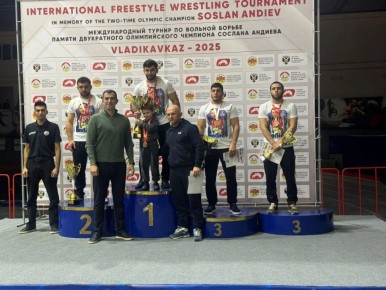 Три приза Владикавказа. . Во Владикавказе прошли международные соревнования по вольной борьбе среди мужчин, посвященные памяти двукратного олимпийского чемпиона С.П. Андиева