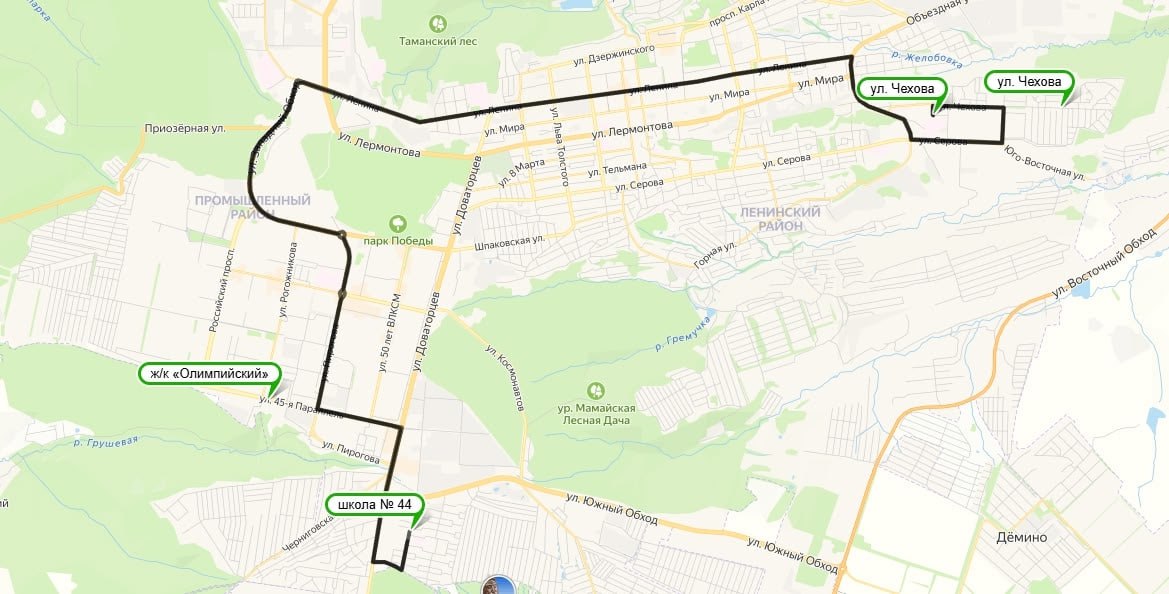 Маршрут № 21м «Школа № 44 – ул. Чехова» возвращается в Ставрополь