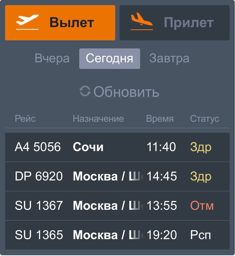 28 рейсов задерживаются и отменены в аэропортах Ставропольского края