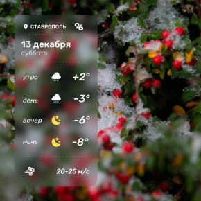 Доброе утро! Погода в Ставрополе сегодня