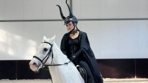 Всадники в сказочных образах – в парке Победы прошли первые зимние соревнования по выездке и конкуру в новогодних костюмах!