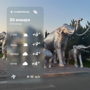 Погода в Ставрополе 30 января