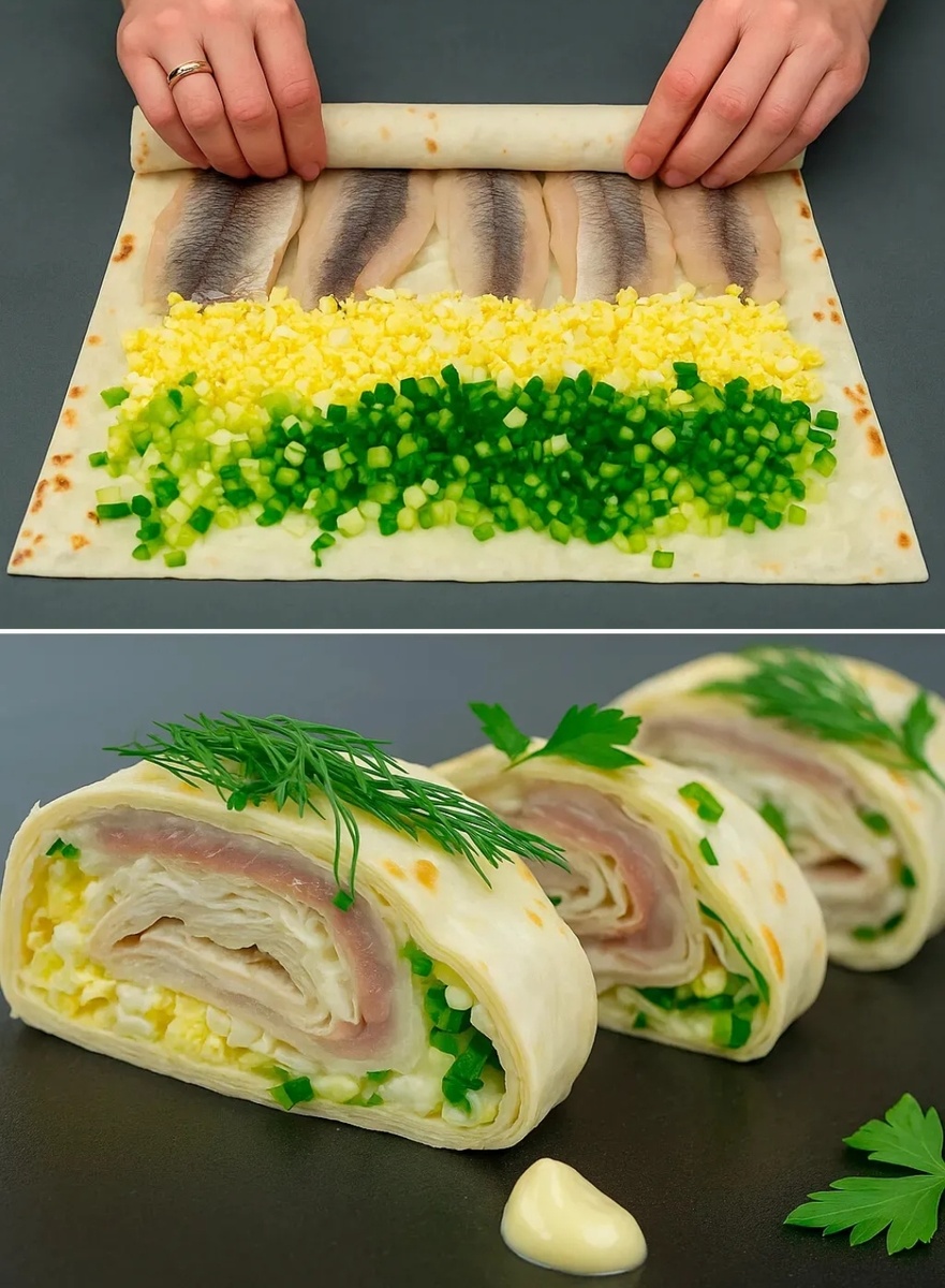 Вкусный рулет из лаваша за копейки