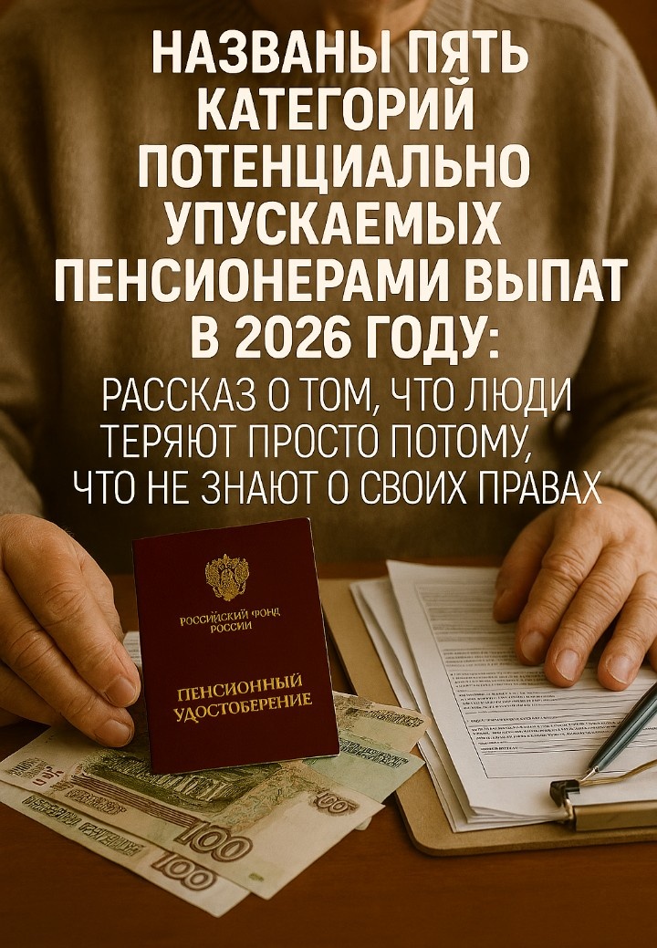 Пенсионеры в 2026 году: какие выплаты могут остаться без внимания