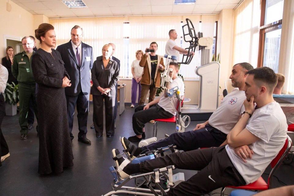 Анна Цивилева: В рамках рабочей поездки в войска Южного военного округа проверила организацию медицинской реабилитации раненых военнослужащих в Центральном военном санатории «Пятигорский» в Ставропольском крае