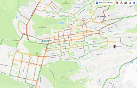Тем временем в Ставрополе 9-балльные пробки