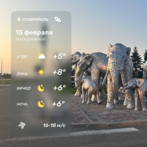 Погода в Ставрополе 15 февраля