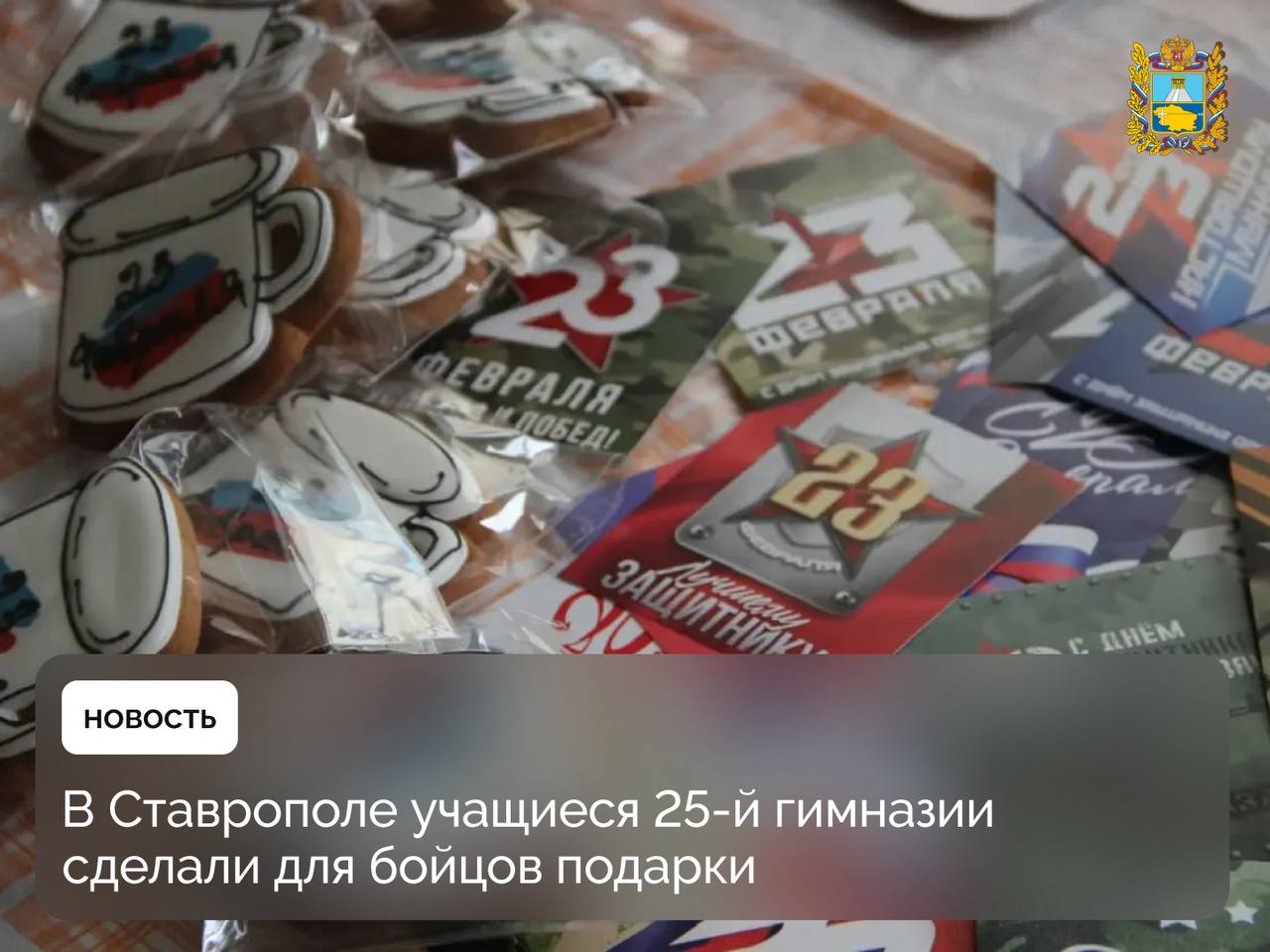 В преддверии Дня защитника Отечества учащиеся гимназии №25 Ставрополя присоединились к акции «Частичка тепла»