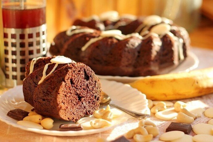 Нежный шоколадно-банановый кекс для сладких моментальных удовольствий