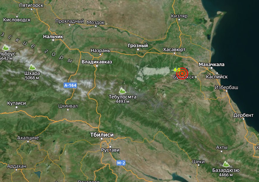 Землетрясение магнитудой 3,1 случилось в соседнем Дагестане утром 2 марта