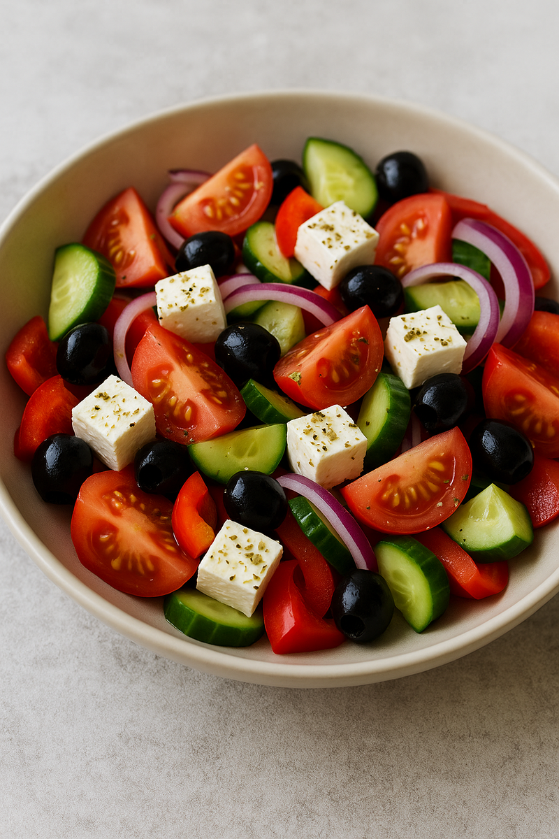 Легкость греческого салата в новогоднем меню
