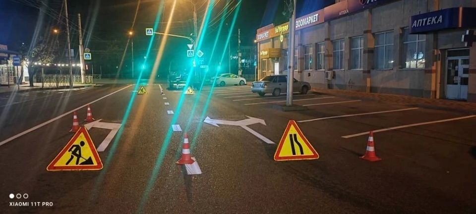 Обновление дорожной разметки продолжается в Ставрополе Обновление дорожной разметки продолжается в Ставрополе