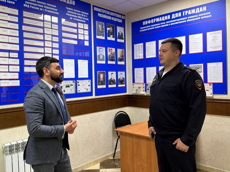 Представитель Общественного совета при краевом Главке посетил отдел полиции № 4 в Ставрополе