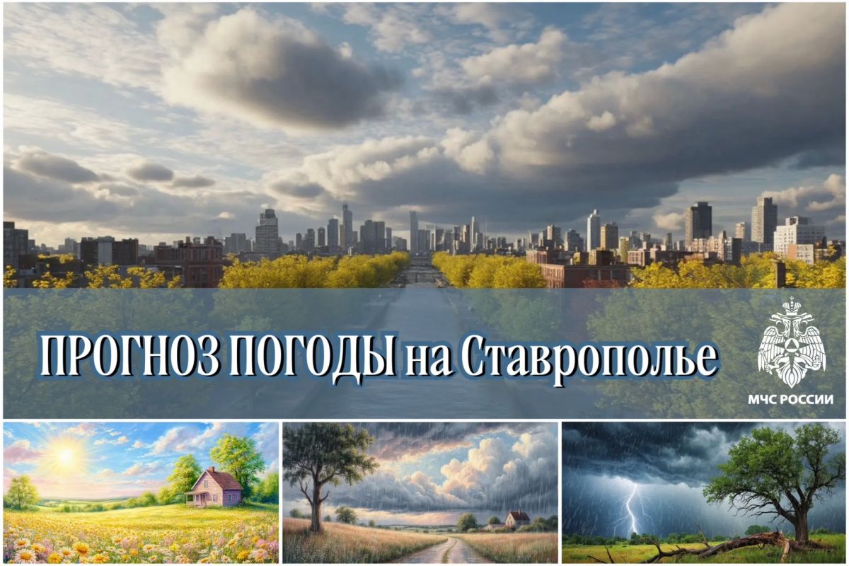 #МЧС26Прогноз. Погода по данным Ставропольского ЦГМС: ИЮЛЯ в крае переменная облачность
