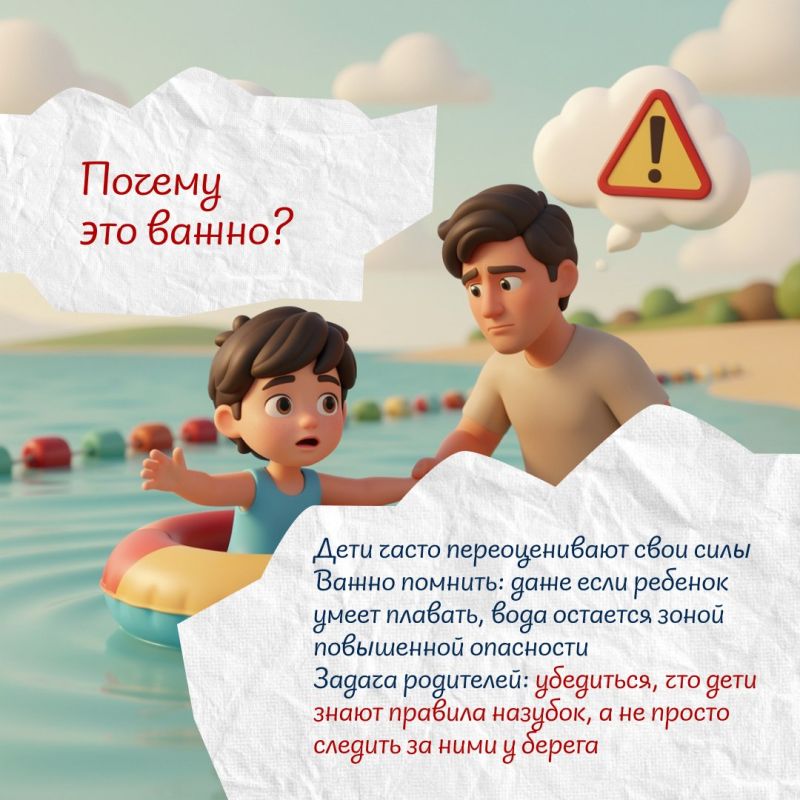 Лето, вода, дети.... В суете отдыха мы часто забываем о главном — правилах безопасности. МЧС Ставропольского края напоминает: даже если ваш ребенок отлично плавает, это не дает 100% гарантии защиты Лето, вода, дети.... В суете отдыха мы часто забываем о главном — правилах безопасности. МЧС Ставропольского края напоминает: даже если ваш ребенок отлично плавает, это не дает 100% гарантии защиты
