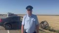 В Апанасенковском округе в результате съезда с дороги и опрокидывания автомобиля погиб водитель