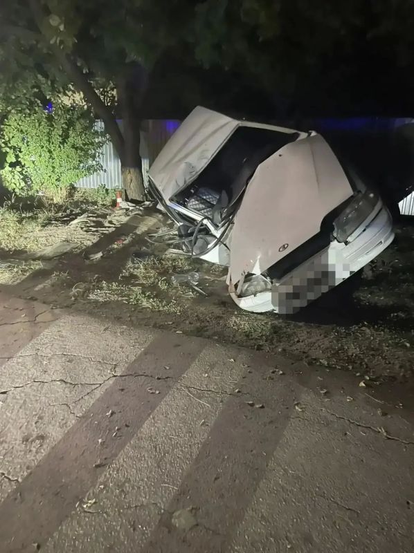 14-летний подросток в Солнечнодольске взял машину родителей и врезался в дерево