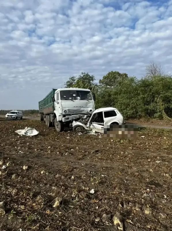 В Изобильненском округе на полевой дороге погиб водитель «Нивы» при столкновении с «КамАЗом» В Изобильненском округе на полевой дороге погиб водитель «Нивы» при столкновении с «КамАЗом»