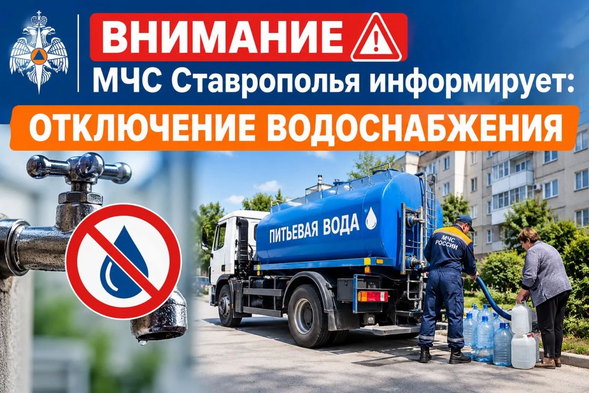 24 сентября в Кисловодске, Ессентуках и Предгорном округе временно ограничат подачу воды