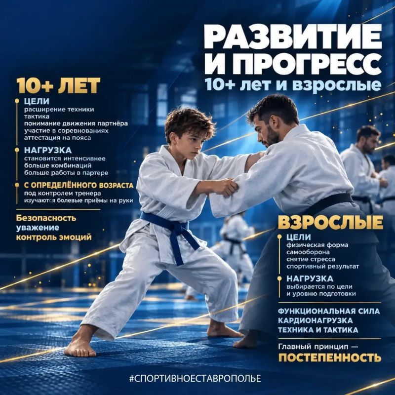 Дзюдо подходит для разных возрастов — но цели и нагрузка на каждом этапе меняются Дзюдо подходит для разных возрастов — но цели и нагрузка на каждом этапе меняются
