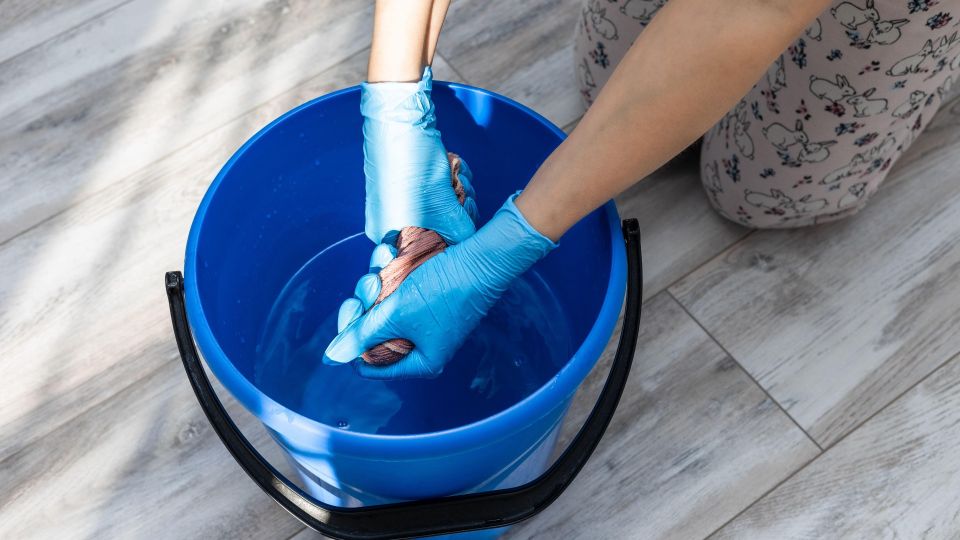 Отмыть полы до блеска можно и без покупных средств: нужны уксус, нашатырный спирт, соль и сода