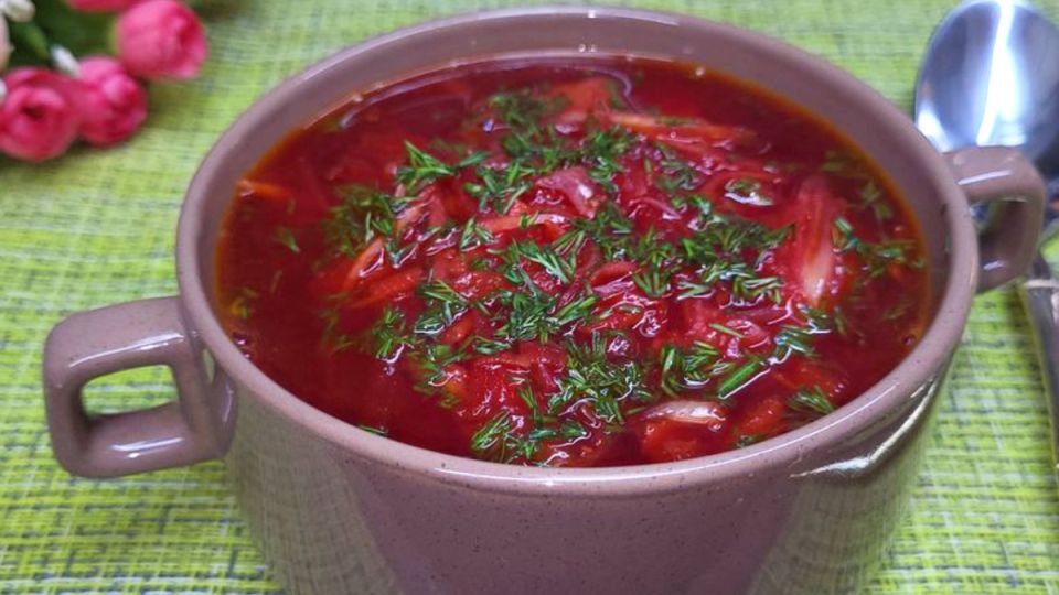 Постный борщ: полезный суп за 30 минут